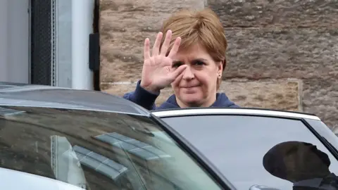 Reuters Nicola Sturgeon leaves Bute House