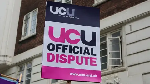 UCU UCU dispute placard