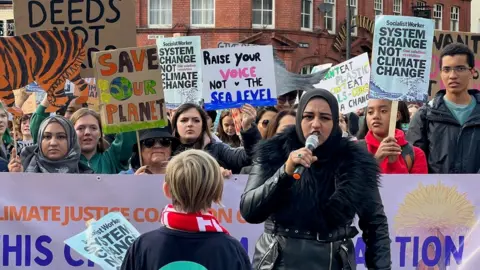 BBC protestors in Cardiff