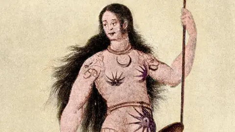 Getty Images A 16th Century depiction of a Pictish woman