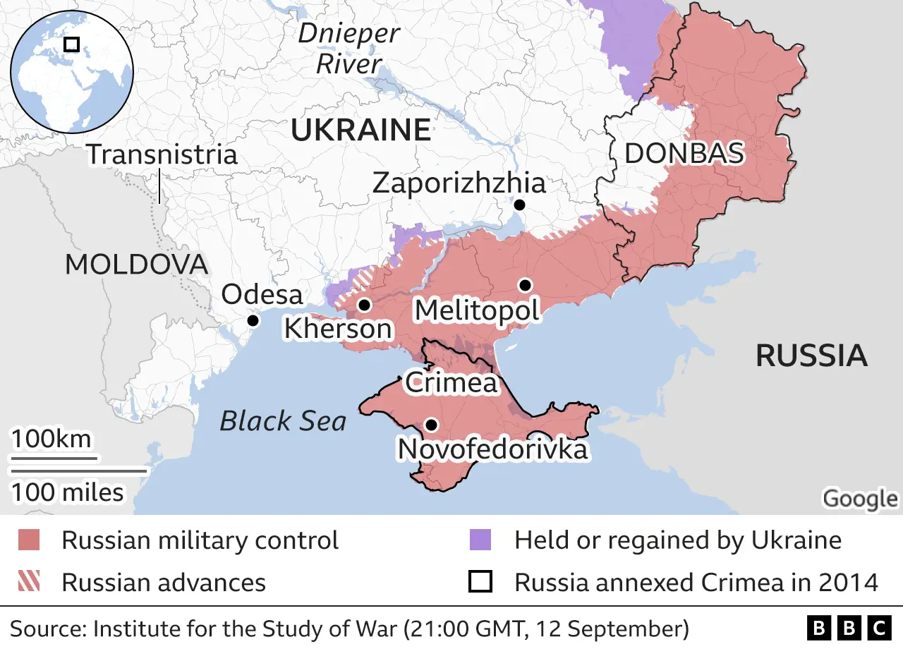 Chart: Liberated Ukrainian Territory