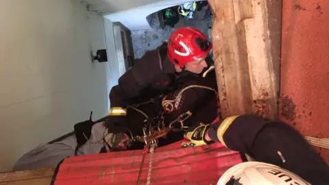 Oxfordshire Fire and Rescue Service Bell-ringer rescued