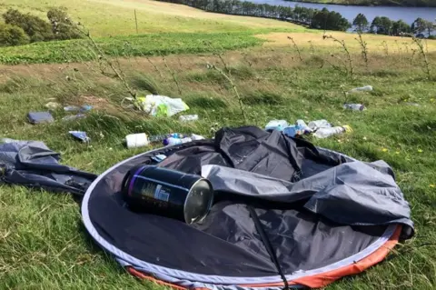Pentland Hills Regional Park Rubbish