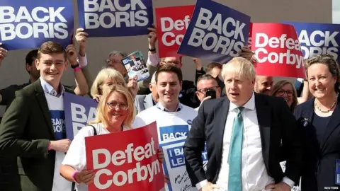 Reuters Boris Johnson on the campaign trail in Darlington