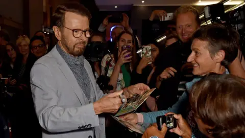 Getty Images Björn Ulvaeus attending the opening night of Mamma Mia! The Party at London's O2 in 2019