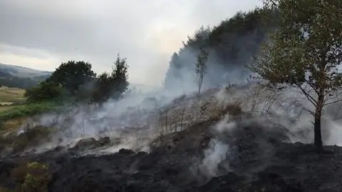 WYFRS Moorland fire