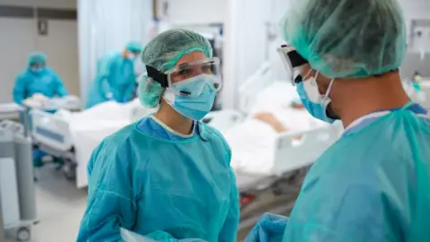 Getty Images People in hospital