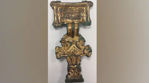 Northampton Museum and Art Gallery Anglo-Saxon square headed brooch, found at Wakerley