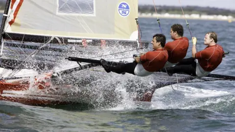 Frank Quealey Team Pica, including Jamie Mears, sailing