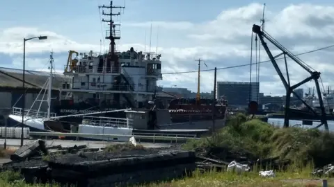 BBC The Alexander Tvardovskiy in the Port of Leith