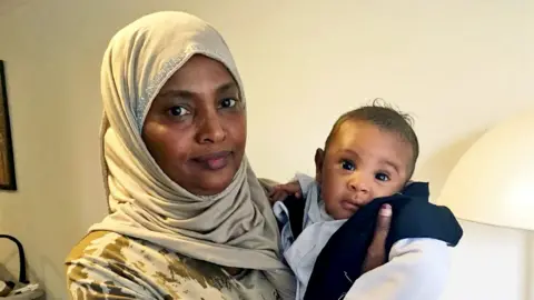 BBC Maryam Adam and her son Mohammed