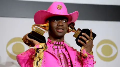 Getty Images Lil Nas X at the 2020 Grammy Awards