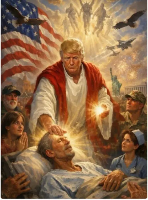 TruthSocial.com/@realDonaldTrump AI generated image of Donald Trump 