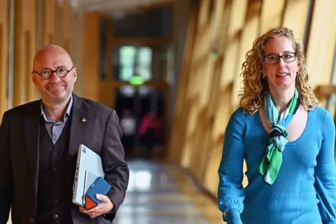 Getty Images Patrick Harvie and Lorna Slater 