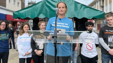 Jon Ironmonger/BBC Cherri Curran, mother of Louis-Ryan Menezes