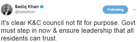 Twitter Sadiq Khan's tweet