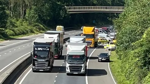 Stansted Airport Man dies after vehicle overturns on M11