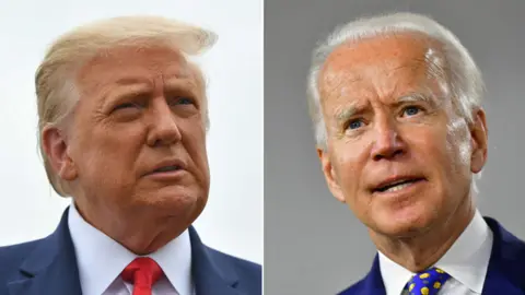 Getty Images Composite image of Trump and Biden