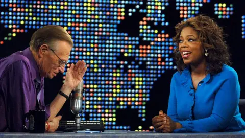 Getty Images Oprah Winfrey interviewed by King in 2007