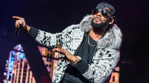 Getty Images R Kelly performs on stage