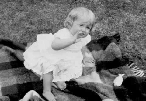 PA Diana at Park House, Sandringham, on her first birthday.