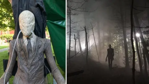 Javier Botet Javier in costume as Slender Man