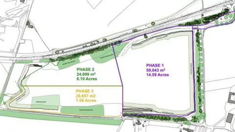Kendall Kingscott Ltd Drawing of the phasing plan