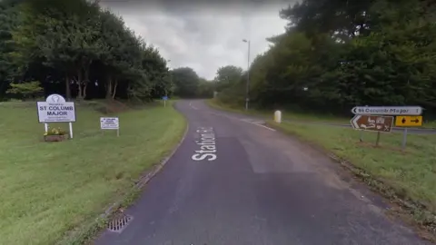 Google St Columb Major sign