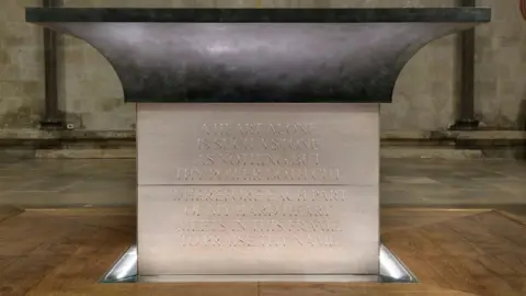 Douglas Atfield The altar in the Trinity Chapel carries an inscription from poem The Altar by George Herbert