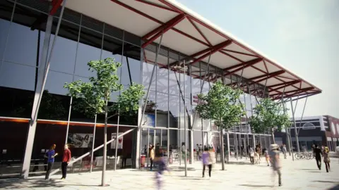 Sunderland City Council CGI of the transformed Sunderland train station