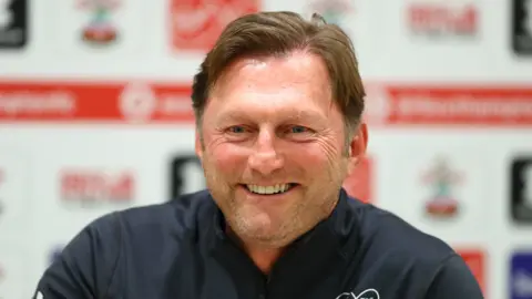 Southampton manager Ralph Hasenhuttl smiles during a news conference