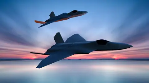 BAE Systems Concept image of Tempest Future Combat Air System (FCAS) jet fighter.