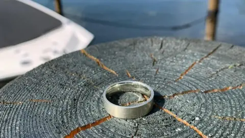 PA Media The recovered wedding ring