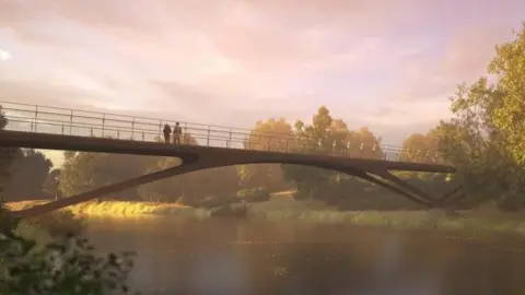 Worcestershire County Council Artist's impression of Hampton Bridge