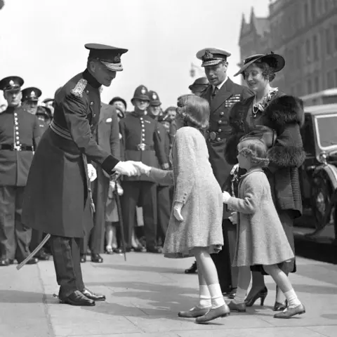 PA Media Princess Elizabeth and Margaret with the Duke and Duchess of York at the Royal Tournament at Olympia