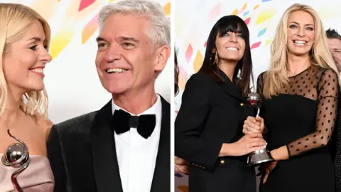 Getty Images Holly Willoughby, Phillip Schofield, Claudia Winkleman and Tess Daly