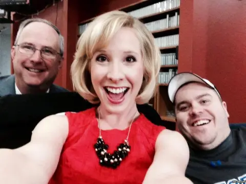 Facebook Alison Parker (center) and Adam Ward (right) selfie 26 August 2015