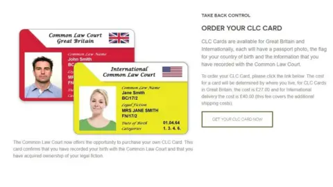 COMMONLAWCOURT Screenshot from the Common Law Court website