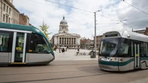 Getty Images Nottingham trams