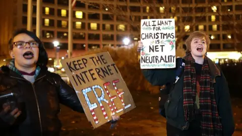 Getty Images Net neutrality protest