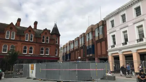 BBC The plinths no longer there