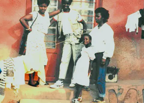 Victoria Uwonkunda Victoria Uwonkunda with some member of her family in Kigali in the 1980s