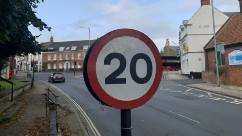 BBC 20mph sign