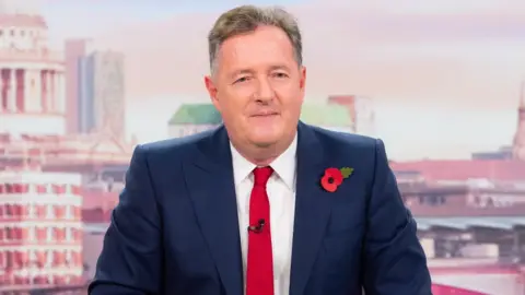 ITV/Shutterstock Piers Morgan on the set of Good Morning Britain