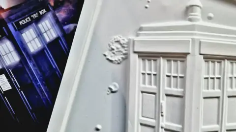 Living Paintings Image of tactile print of the Tardis