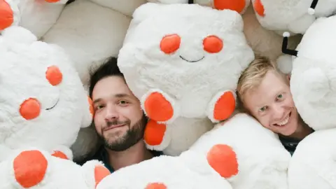 Reddit Reddit was founded by Alexis Ohanian (L) and Steve Huffman