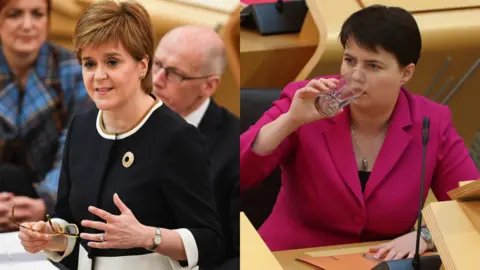 BBC Nicola Sturgeon and Ruth Davidson