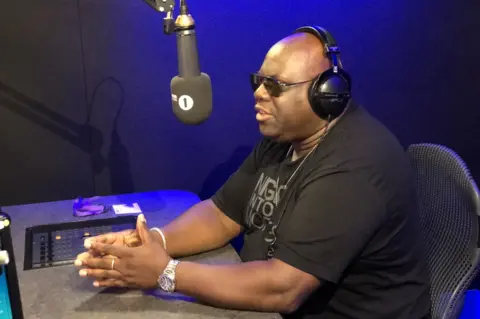 Carl Cox in the Radio 1 studio