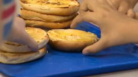 BBC Bagels being picked up by children