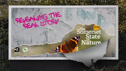 Somerset Wildlife Trust Photo of billboard of Somerset State of Nature report